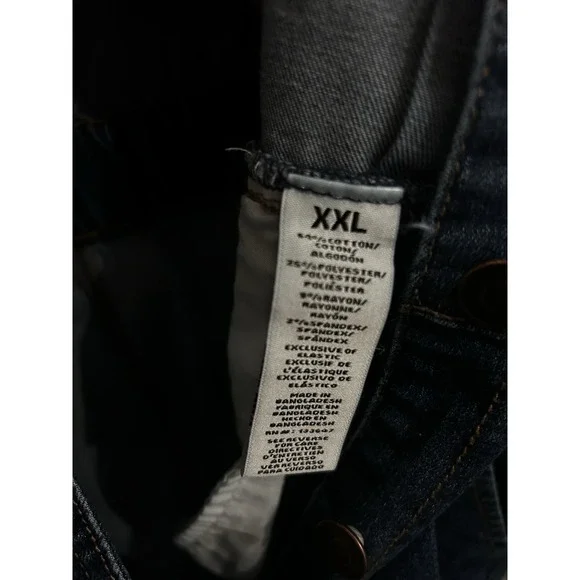 Celebrity Pink XXL Romper Jumper Denim Blue Jeans Dark Wash Western Button Up - Picture 13 of 14